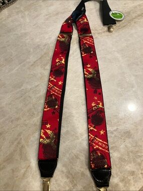 Beatles Red Adjustable Suspenders